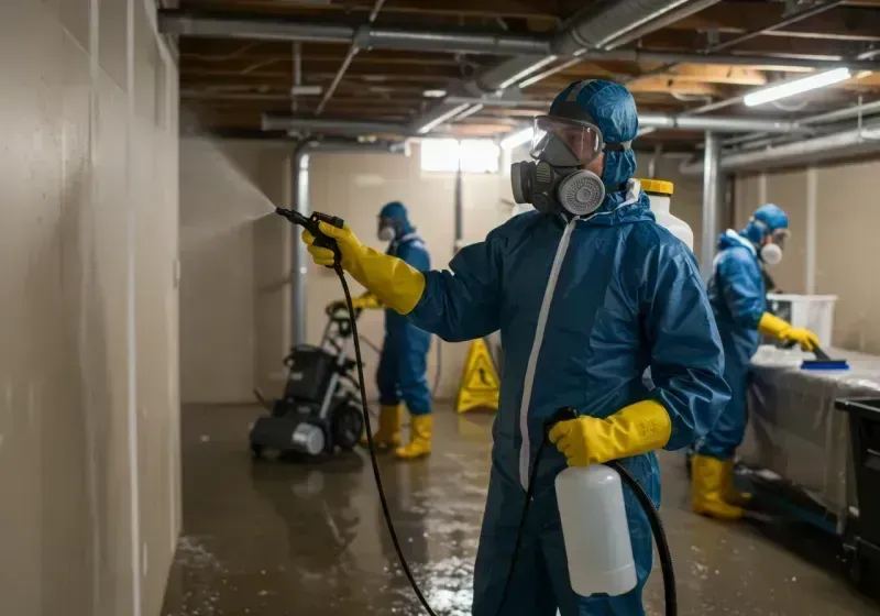 Basement Sanitization and Antimicrobial Treatment process in Howard City, MI